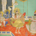 Maharaja Man Singh of Jaipur Paying Homage to Bahucharji
