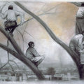 <p><span style="font-size: 80%;">Sidney Goodman<br /><em>Boys in Trees</em><br />1998<br />Charcoal and Pastel on Paper<br />17 1/2 x 26 1/2"</span></p><br/><p><span style="font-size: 80%;"><span>﻿Seraphin Gallery Philadelphia PA</span></span></p>