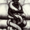 <p><span style="font-size: 80%;">Sidney Goodman<br /><em>A Man Entwined</em><br />1993-1994<br />Charcoal and Pastel on Paper<br />58 3/4 x 51"﻿</span></p><br/><p><span style="font-size: xx-small;">Seraphin Gallery, Philadelphia, PA</span></p>