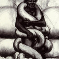 <p>Sidney Goodman<br />A Man Entwined<br />1993-1994<br />Charcoal and Pastel on Paper<br />58 3/4" x 51"﻿﻿</p>