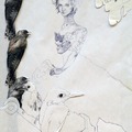 <p>Gretchen Diehl<br /><em>Faye the Bird Queen<br /></em>January 2009<br />Pen  & collage on paper<br />16" x 12"<em><br /></em></p>