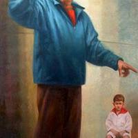 <p>Sidney Goodman<br />Two Self-Portraits<br />2003-2004<br />Oil on Canvas<br />66" x 38"</p>