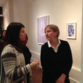 <p><span style="font-size: 80%;">Nancy Sophy with Alex Losett, a friend of Seraphin Galler</span></p><br/><p><span style="font-size: 80%;">Seraphin Gallery, Philadelphia, PA</span></p>