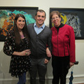 <p><span style="font-size: 80%;">Gallerist, Jennifer Bickel, with Michael Post and Judy Bickel.</span></p><br/><p><span style="font-size: 80%;">Joan Wadleigh Curran<br /><em>Accumulation<br /></em><br />Seraphin Gallery, Philadelphia, PA </span></p>