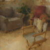 <p>2005<br />Interior with Three Chairs II<br />Oil on linen<br />36" x 30"</p>