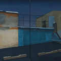 <p>Erin Murray<br /><em>Ugly and Ordinary Light Industrial</em><br />2010<br />Oil on two MDF panels<br />16”x50”</p>