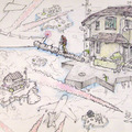 <p>Hiro Sakaguchi<br /><em>Shelter Island, Traveler</em><br />2007<br />Graphite and watercolor on paper<br /> 9" x 12" </p><br/><p>Placed in a private collection</p>