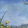 <p>Hiro Sakaguchi<br /> <em>Walking with Dragonfly<br /> </em>2006<br /> Acrylic on Canvas<br /> 42"x 42</p>
