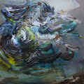 <p><span style="font-size: 80%;">Rebecca Saylor Sack<br /><em>the sea said what the sea says to everyone<br /></em>2011-12<br />Oil on canvas<br />70 x 60"</span></p>